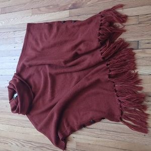 Cowl neck poncho